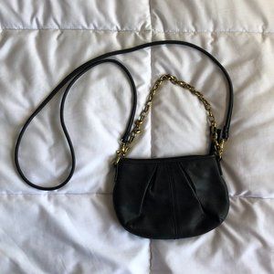 Fossil Black Leather Handbag and Crossbody Purse